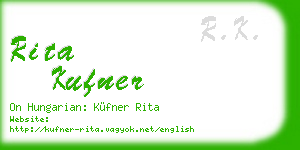 rita kufner business card